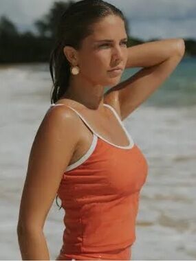 NWT! Geode Women’s Coral Athletic Longline Swim Top So Cute! XSMALL